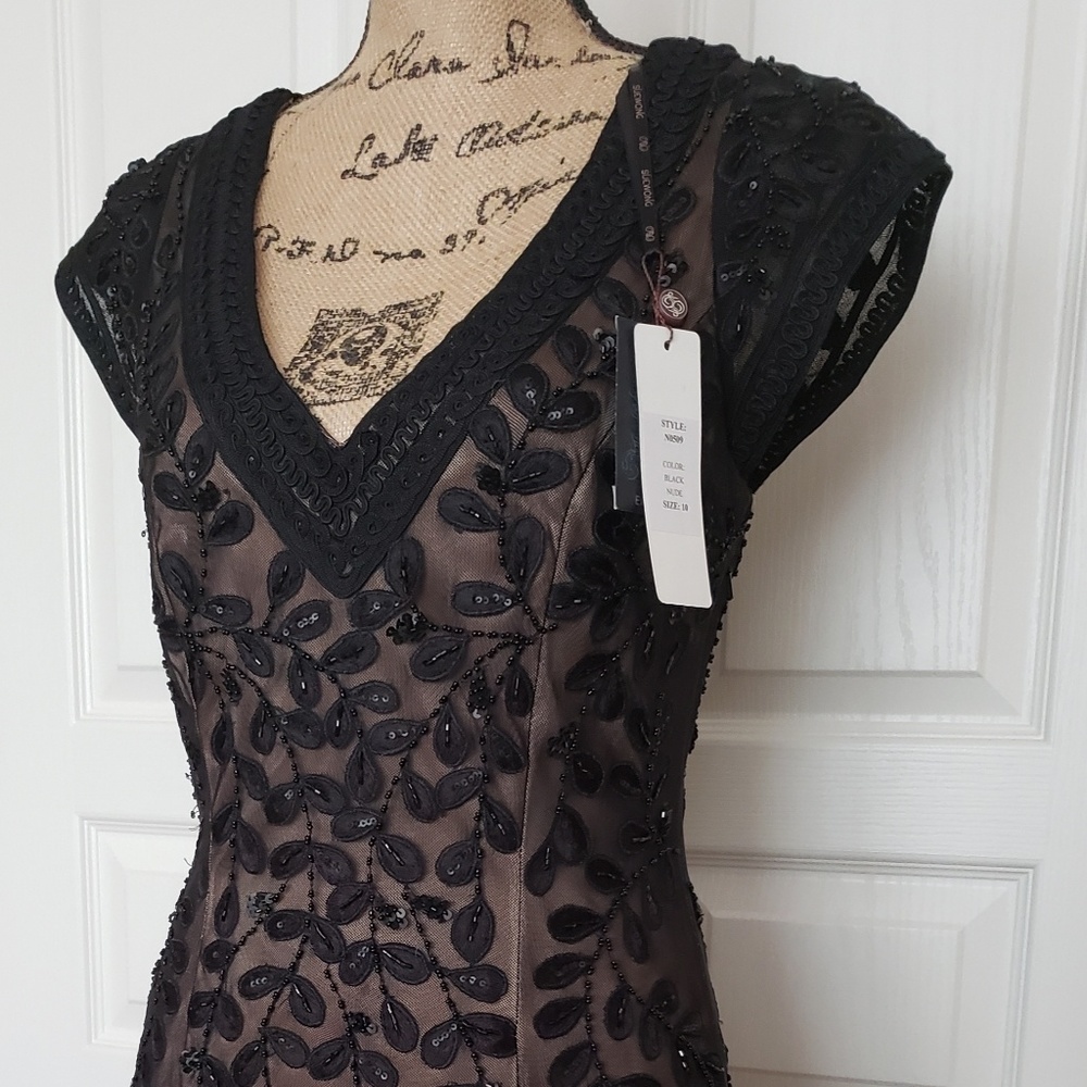 Sue Wong black cocktail dress